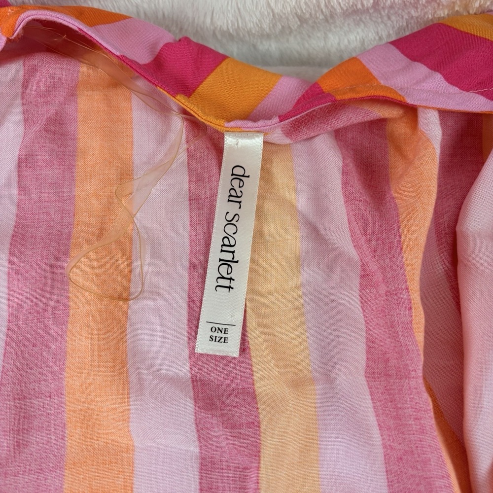 Dear Scarlett Multi-Color Striped Kimono/Cover-Up OSFM Dopamine dressing Flowy - Picture 4 of 7